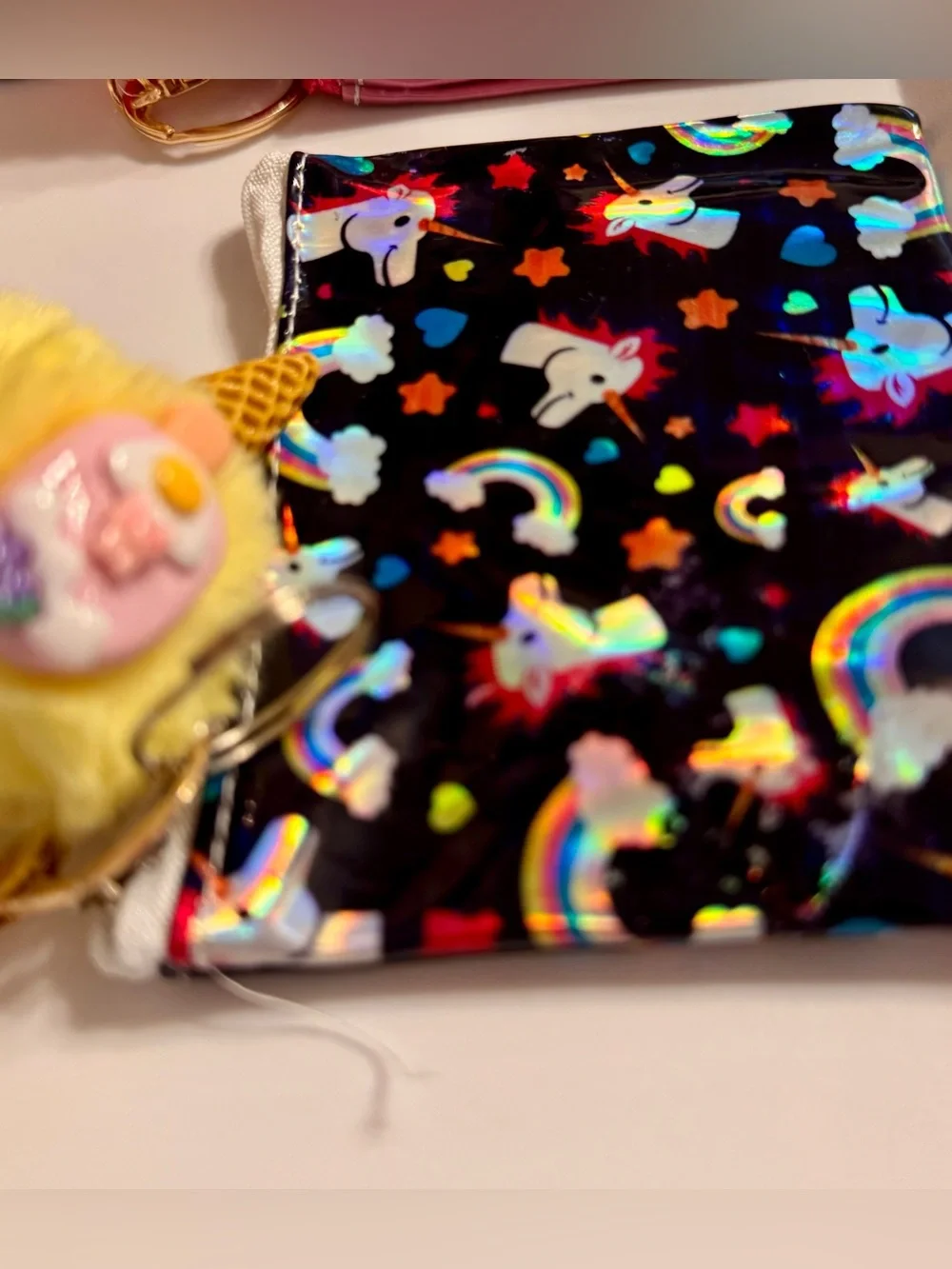 Unicorn Coin Pouch w/ Ice Cream Pom Pom – Choose 1 – Limited Supply